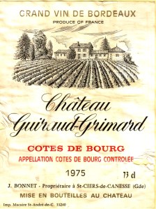Ch Guiraud-Grimard 1975 Bourg