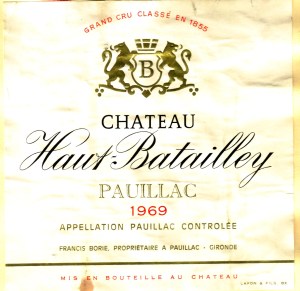 Ch Haut-Batailley 1969