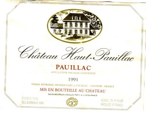 Ch Haut Pauillac 1991