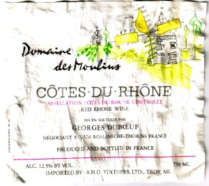 Cotes du Rhone Domaine des Moulins