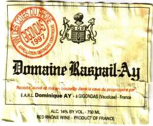 Domaine Raspail-Ay Gigondas 1997