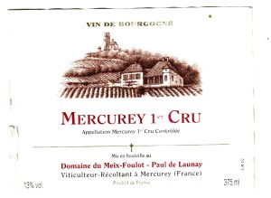 Mercurey 1er Cruc Domaine de Meix-Foulot
