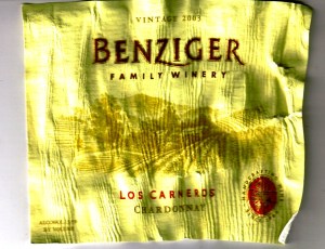 Benziger Chardonnay Los Carneros 2003