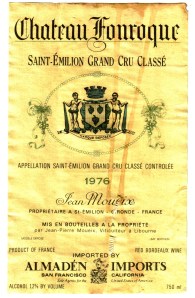 Ch Fonroque Saint-Emilion Grand Cru 1976