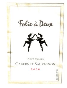 Folie a Deux Cabernet Sauvignon Napa 2006