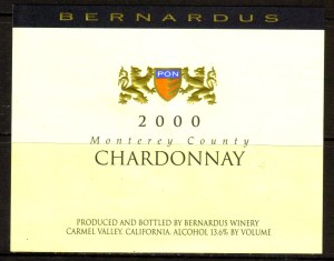 Bernardus Chardonnay Monterey 2000