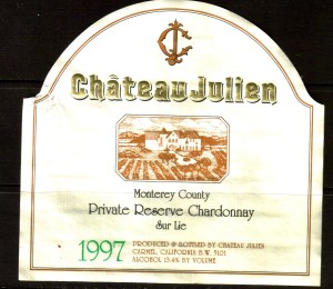Ch Julien Chardonnay Private Reserve Sur Lie 1997