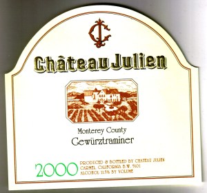 Ch Julien Gewurztraminer Monterey 2000
