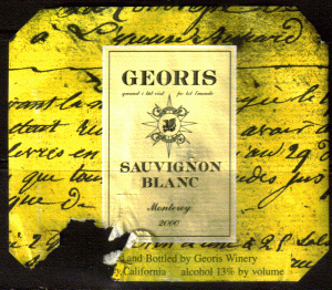 Georis Sauvignon Blanc Monterey 2000