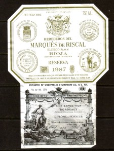 Marques de Riscal Rioja Reserva 1987
