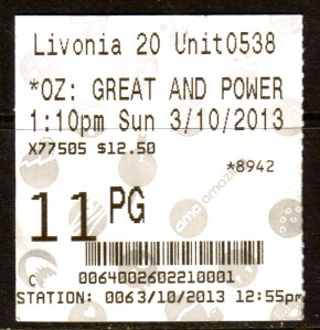 MI OZ ticket