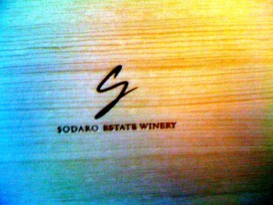 Sodaro Estate Winery Box Lid