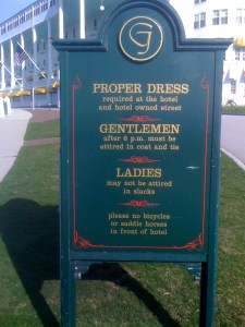 MI Grand Hotel Sign Post