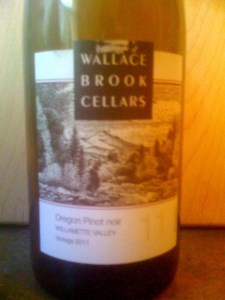 Wallace Brook Cellars Pinot Noir Willamette Valley 2011