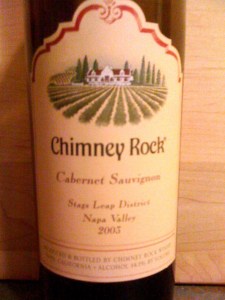 Chimney Rock Cabernet Sauvignon 2003