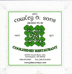 MI Cowley & Sons Coaster