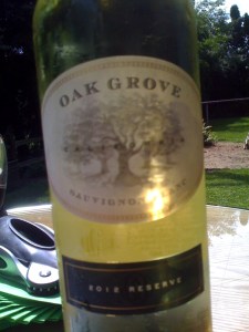 Oak Grove Sauvignon Blanc 2012