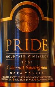 Pride Mountain Cabernet Sauvignon 2001 - Google image