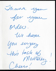 Taste of Monterey Salutation