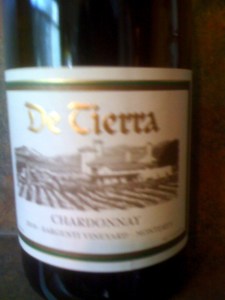 De Tierra Sargenti Chardonnay 2010
