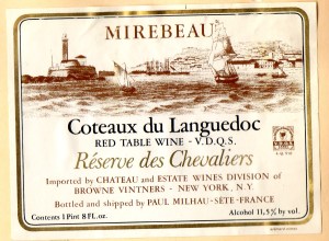 Mirebeau Coteaux du Languedoc Reserve des Chevaliers