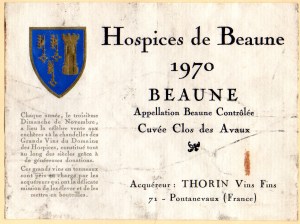 Hospices de Beaune Cuvee Clos des Avaux 1970