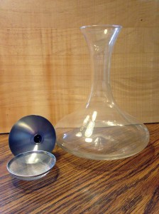 Decanter and funnel