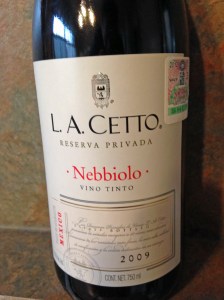 LA Cetto Nebbiolo Valle de Guadalupe 2009