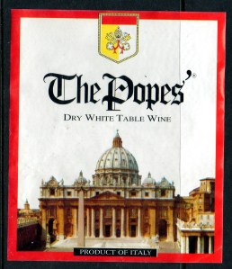 The Popes' Dry White Table Wine