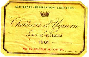 Ch d'Yquem 1961 Sauternes