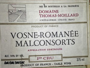 Vosne Romanee Malconsorts