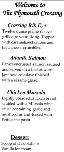 MI The Plymouth Crossing Menu