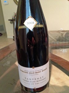 Domaine Jean Marc Morey Grand Clos Rosseau Santenay 2003