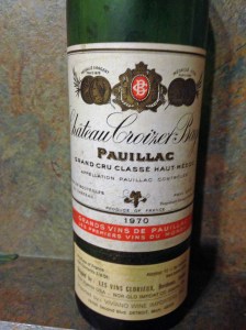 The last bottle of Ch Croizet-Bages Pauillac 1970