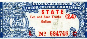 Michigan Liquor Control Commission Stamp