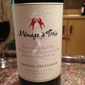 Menage a Trois Cabernet Sauvignon 2012
