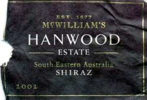 McWilliams Hanwood Estate Shiraz 2002